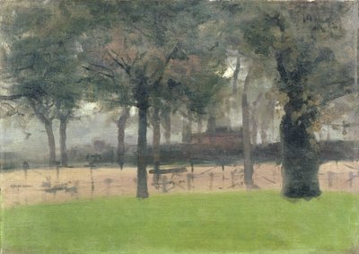 Het muziekkiosk in Hyde Park - Einde van de dag door Paul Fordyce Maitland